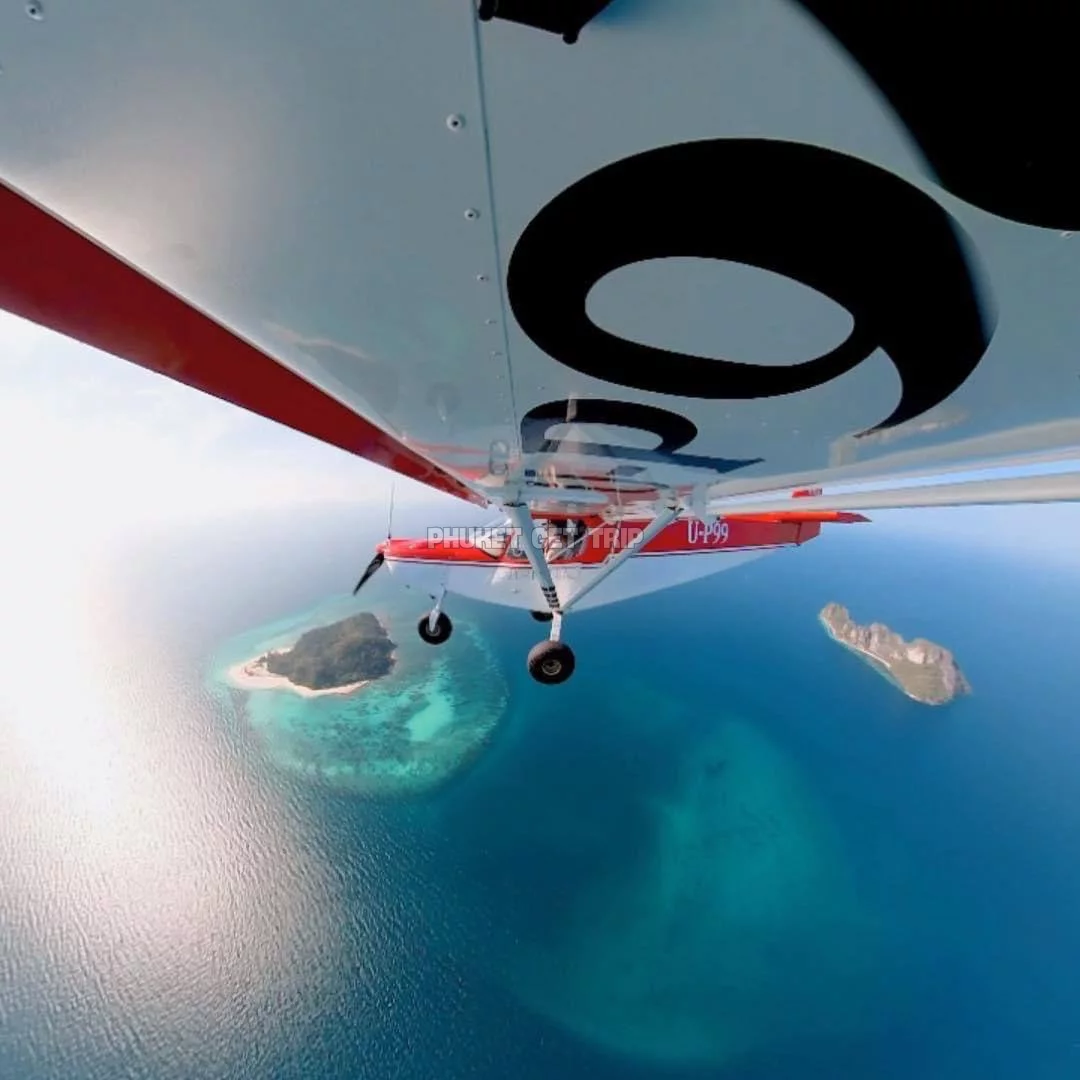 Полет на самолете над Пхукетом и островами